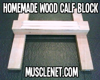 homemade calf raise block